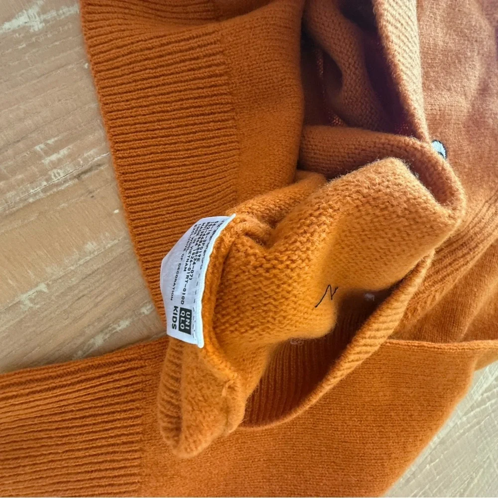 Anya Hindmarch Orange Crewneck Sweater with Eye Motif
